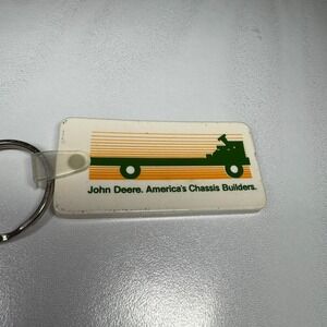 John Deere America's Chassis Builders Keychain Key Ring Rubber Collectible